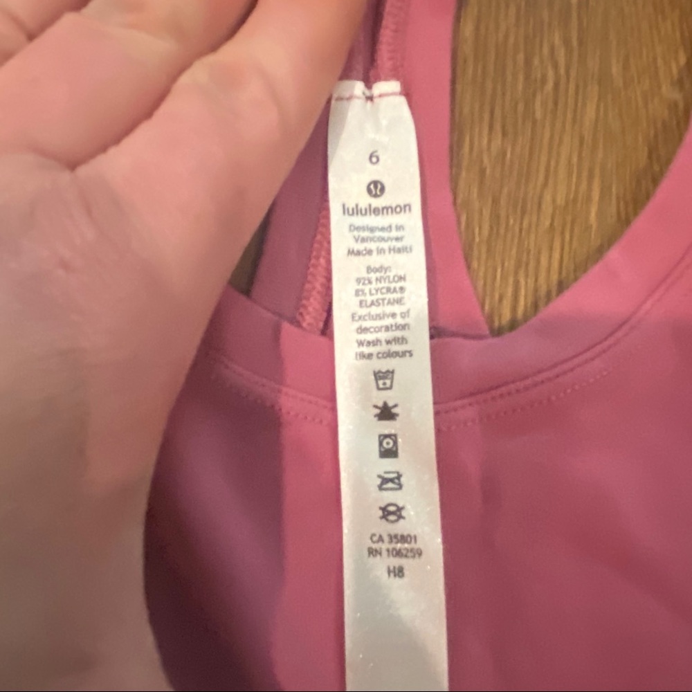 Lululemon “Cool Racerback” Tank (Size 6) - Picture 5 of 5